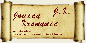 Jovica Krsmanić vizit kartica